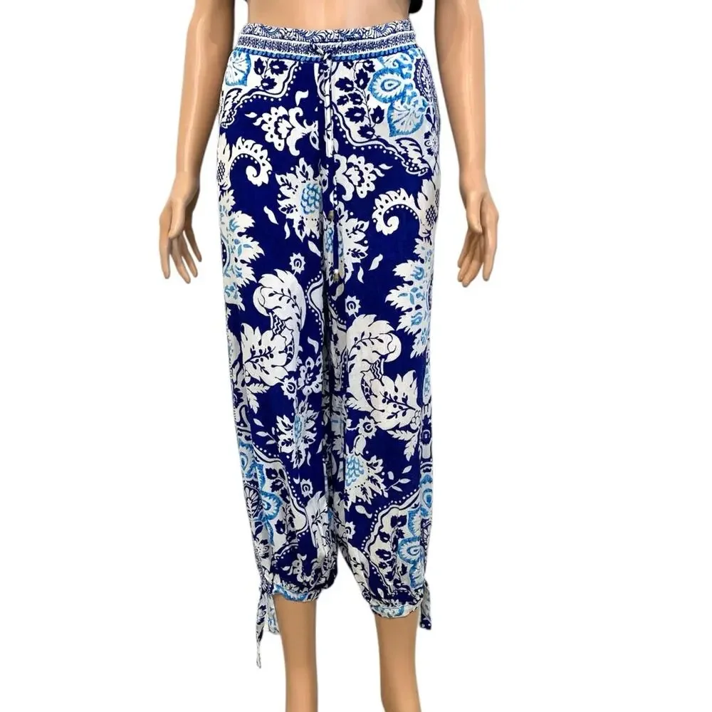 new Rachel Zoe medium ankle tie lightweight harem pant P 3359